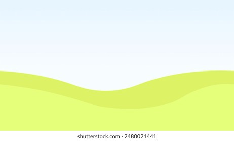 Bright spring green field landscape seamless border