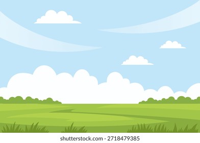 Fondo brillante del prado de la primavera con la hierba fresca, el sol, y la naturaleza floreciente. Ideal para tarjetas de temporada, carteles, ilustraciones para niños, conceptos ecológicos, proyectos de naturaleza y diseños alegres