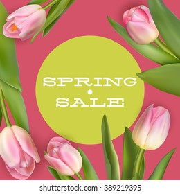 Bright spring sale design. EPS 10 vector file included