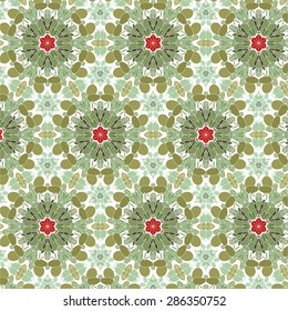Bright spring and summer motifs for children clothes and decor. green and red colors, floral patterns.
