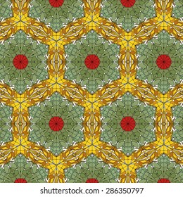 Bright spring and summer motifs for children clothes and decor. green and red colors, floral patterns.