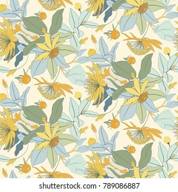 Bright Spring Vintage Seamless Vector Wallpaper