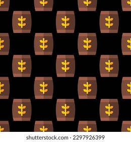 Bright Square tile showcasing a whimsical food picture. Seamless pattern with flour on black background. Design for a herringbone pattern.
