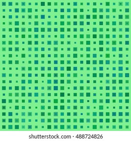 Bright squares of different sizes on a light green background. vector.
