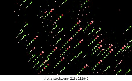 Bright squares on a black background. Festive background, disco. Design element, festive unusual background. Vector illustration, eps 10