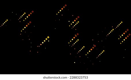 Helle Quadrate auf schwarzem Hintergrund. Festlicher Hintergrund, Disco. Design-Element, festlicher ungewöhnlicher Hintergrund. Vektorgrafik, eps10