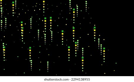 Bright squares on a black background. Festive background, disco. Design element, festive unusual background. Vector illustration, eps 10