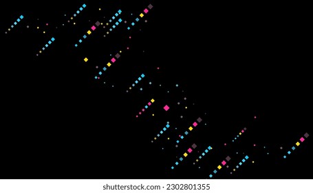 Bright squares on a black background. Festive background, disco. Design element, festive unusual background. Vector illustration, eps 10