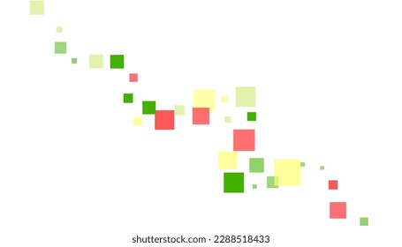 Bright squares on a white background. Festive background, disco. Design element, festive unusual background. Vector illustration, eps 10