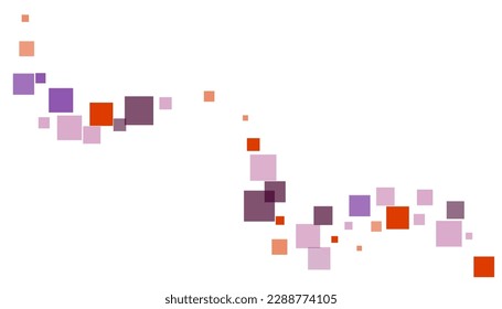 Bright squares on a white background. Festive background, disco. Design element, festive unusual background. Vector illustration, eps 10