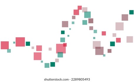 Bright squares on a white background. Festive background, disco. Design element, festive unusual background. Vector illustration, eps 10