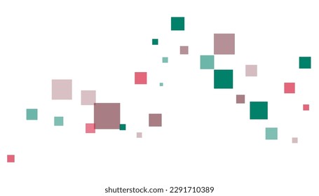 Bright squares on a white background. Festive background, disco. Design element, festive unusual background. Vector illustration, eps 10
