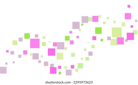 Bright squares on a white background. Festive background, disco. Design element, festive unusual background. Vector illustration, eps 10