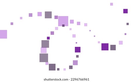 Helle Quadrate auf weißem Hintergrund. Festlicher Hintergrund, Disco. Design-Element, festlicher ungewöhnlicher Hintergrund. Vektorgrafik, eps10