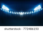 Bright stadium arena lights vector design. Vector illumination