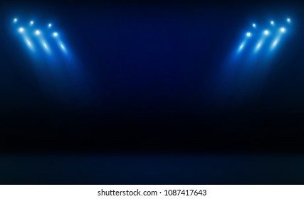 Bright stadium arena lights vector design. Vector illumination