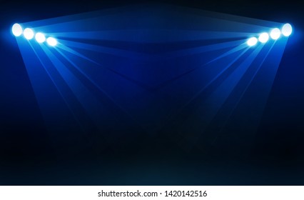 Bright stadium arena lights vector design. Vector illumination