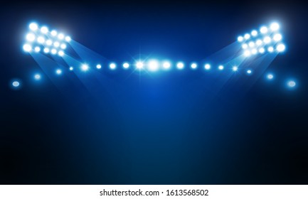 Bright stadium arena lights vector design