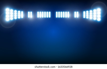 Bright stadium arena lights vector design
