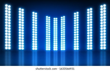 Bright stadium arena lights vector design