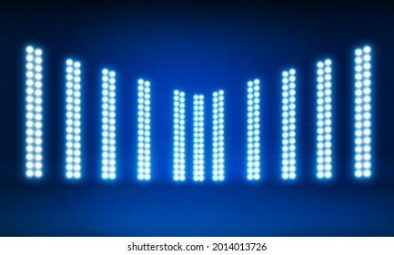 Bright stadium arena lights vector design
