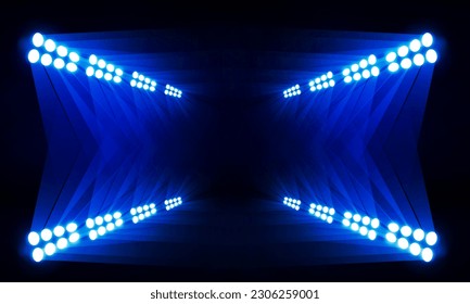 Bright stadium arena lights vector design.