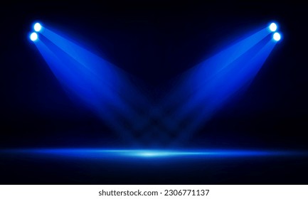 Bright stadium arena lights vector design.