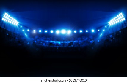 Bright stadium lights vector design. Vector illumination