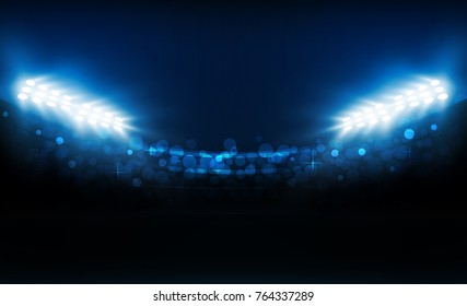 Bright stadium lights vector design. Vector illumination