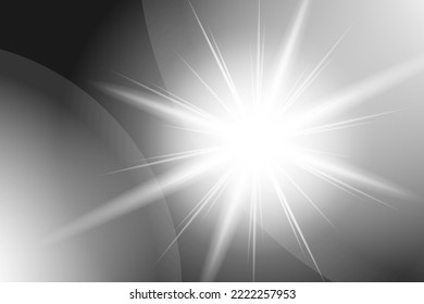 Estrella brillante. La estrella estalló de alegría. La luz amarilla brillante estalla en un fondo transparente. Efecto Golden Light. Un destello de sol con rayos. Rayos amarillos. Ilustración del vector, EPS 10.