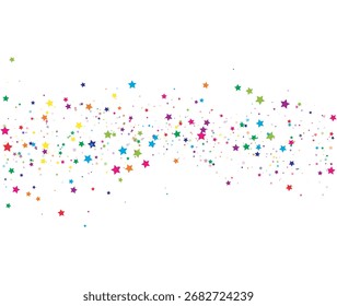Bright Star Confetti Vector For Kids Birthday And Colorful Celebration