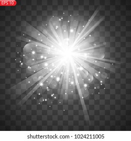 bright star, flashes of light, luminaries, glitter