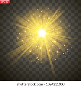 bright star, flashes of light, luminaries, glitter