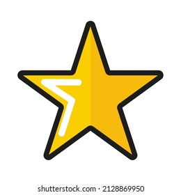 bright star icon isolated vector