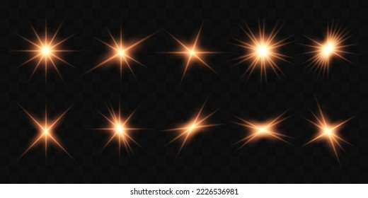 Bright star. Light effect bright star. Sparkle with a special light. Vector background