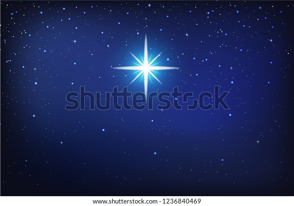 Bright Star Night Sky Graphic Vector Stock Vector (Royalty Free) 1236840469