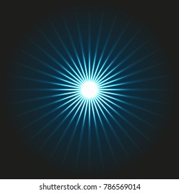 Bright star on a dark background