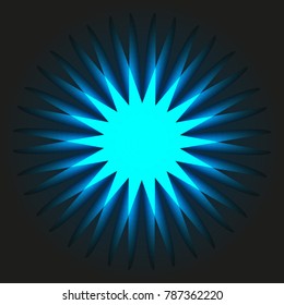 Bright star on a dark background