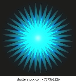 Bright star on a dark background