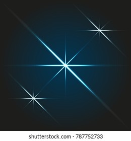 Bright star on a dark background