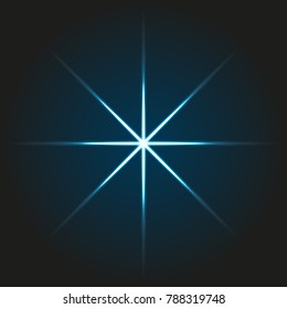 Bright star on a dark background