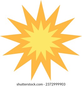 Bright star in sky icon. Astronomical observations of space objects. Extraterrestrial travel and deep space exploration. Simple flat vector symbol isolated on white background