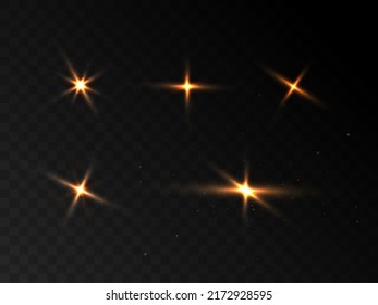 Bright Star  Transparent glossy gradient glitter  bright flash  PNG texture  Sun light effect Vector