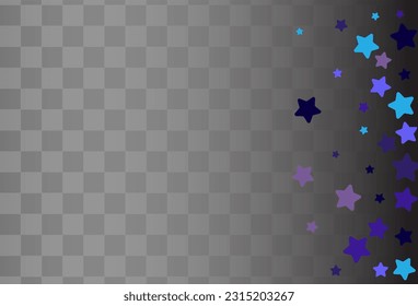 Bright Star Vector Black Transparent Background. Color Swirl Shiny Wallpaper. Constellation Holiday Design. Night sky Glamour Postcard.