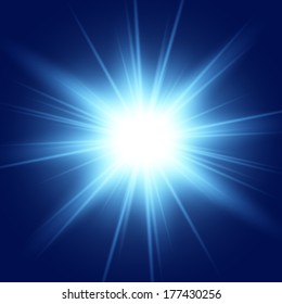 Bright star. Vector illustration.