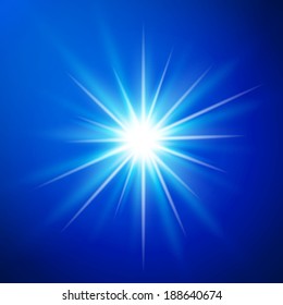 Bright star. Vector illustration
