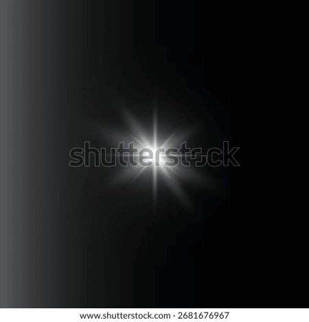 Bright Starburst on Black Background with Gradient for Graphic Design Element