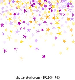 Bright stardust scatter illustration. Abstract new year star particles flying. Cosmos symbols. Stardust wallpaper.