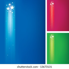 bright stars background set. separated layers included in vector file.