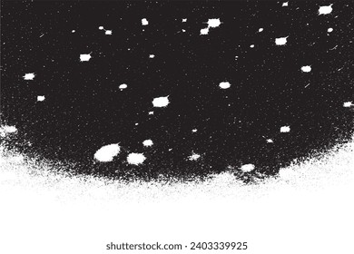 bright stars in black sky grungy vector image overlay monochrome background texture